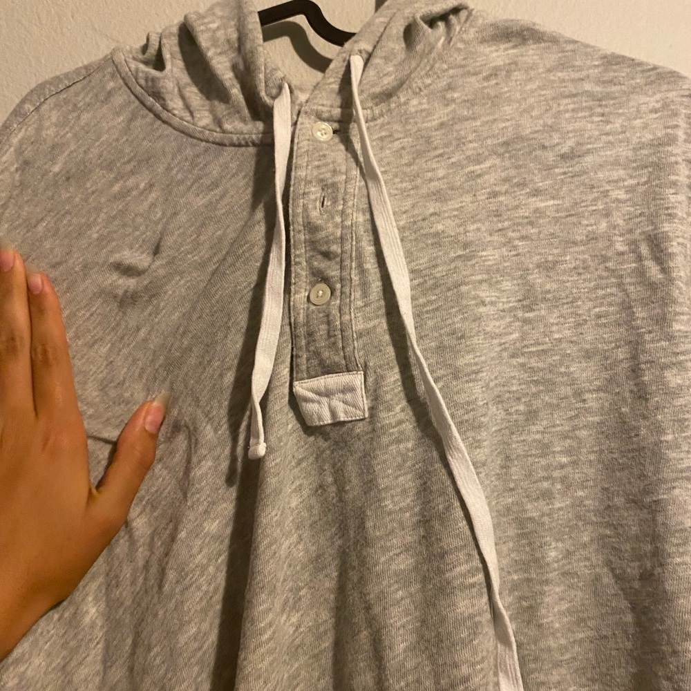 Vince Gray Pullover Button Hoodie - image 2